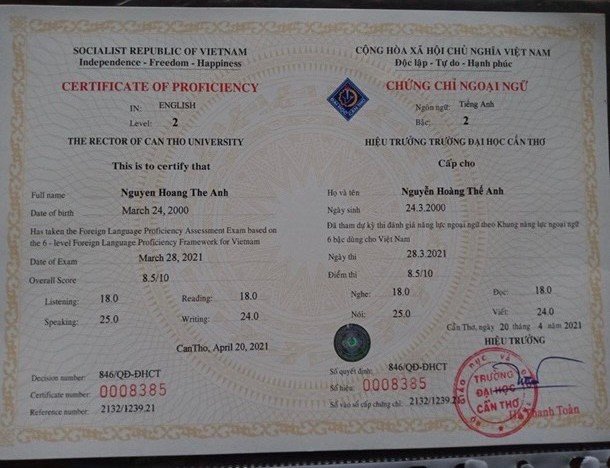 Làm chứng chỉ ngoại ngữ mới nhất